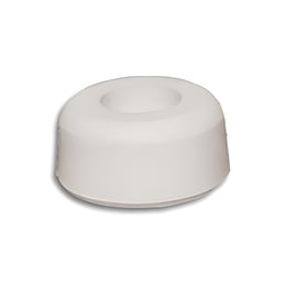 Butée de porte ronde élastomère blanc diamètre 25 mm hauteur 12 mm