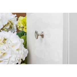 Bouton de meuble TOLEDE acier gris mat brossé - 27 mm