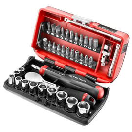 Coffret de douilles 1/4" avec cliquet R.181NANOPB - 38 pièces