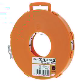 Bande perforée pour fixation de gaines au sol