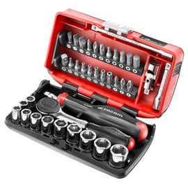 Composition de douilles et d'embouts 1/4" NANO avec cliquet rotatif R.360NANO