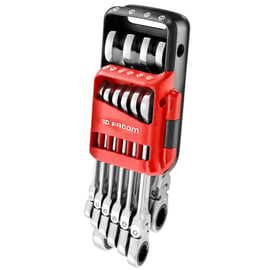 Étui de 10 clés mixtes à cliquet articulées 467BF.JP10PB - 8 à 19 mm