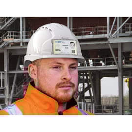 Casque de protection EVO®2 ventilé avec porte-badge - blanc