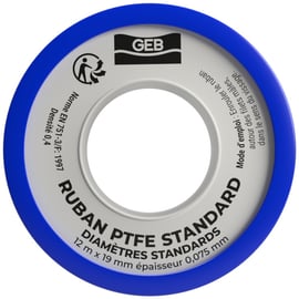 Ruban d'étanchéité PTFE standard 0.075mm /vrac - 12 m