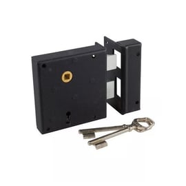 Serrure en applique de grille verticale à fouillot type ALSACE