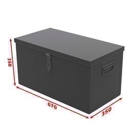 Coffre de chantier avec plateau