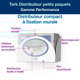 Distributeur pour chiffons pliés petits paquets blanc W8