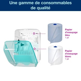 Distributeur mural de papier d'essuyage pour poste de lavage turquoise W6