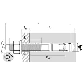 Goujon d'ancrage BZ2 Inox A4 CE OPTION 7