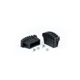 Sabot entrant pour échelle aluminium Noir 66 mm par Paire