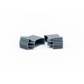 Sabot enveloppant à embase pour échelle Gris 66X22 mm par Paire
