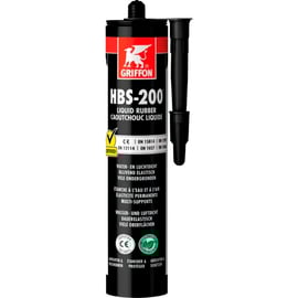 Enduit d'étanchéité HBS-200 CAOUTCHOUC LIQUIDE CARTOUCHE - 310 g - noir