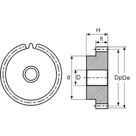 Pignon cylindrique acier PM