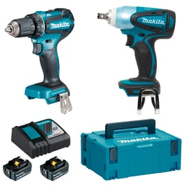 Lot de 2 outils électroportatifs LOT0366 -18V - DDF485RTJ, DTW251Z, 2 batteries 5 Ah, chargeur DC18RC