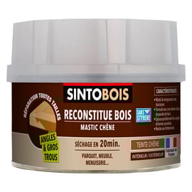 Mastic reconstitue bois SINTOBOIS - boîte 550 g - chêne