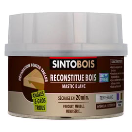 Mastic reconstitue bois SINTOBOIS - boîte 550 g - blanc