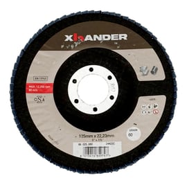 Disque à lamelles bombé ACIER/INOX - Ø 125 mm - Grain 60