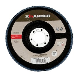 Disque à lamelles bombé ACIER/INOX - Ø 125 mm - Grain 80