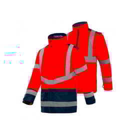 Parka haute visibilité 4 en 1 DAKOTA orange/marine