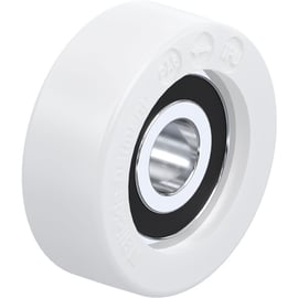 Galet guide polyamide blanc FPO 140 kg - 30 x11 mm