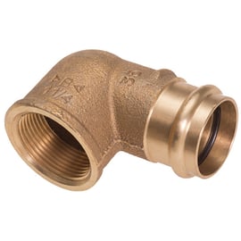 Coude bronze 90° à sertir femelle