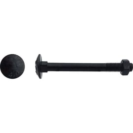 Boulon tête ronde collé carré (TRCC) Zingué noir