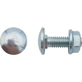 Boulon de cornière tête ronde collet carré réduit zingué