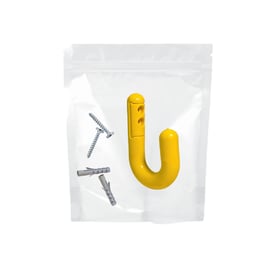 Patère simple souple PARKID avec clavette - jaune