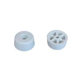 Butée de porte ronde élastomère blanc diamètre 25 mm hauteur 12 mm