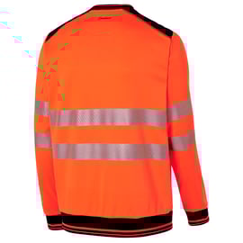 Sweat col rond haute visibilité LUKLIGHT orange
