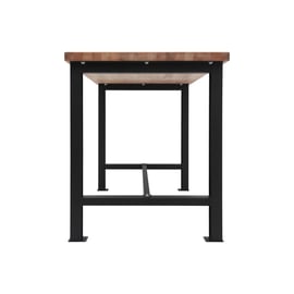 Établi d'atelier fixe en bois massif