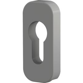 Rosace ovale Quad clé I (paire) finition gris RAL 9006B