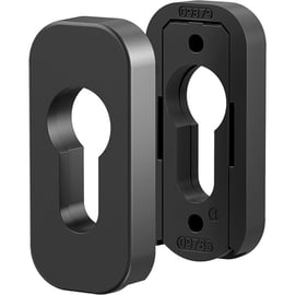 Béquille double sur rosace ovale Quad finition noir RAL 9005B