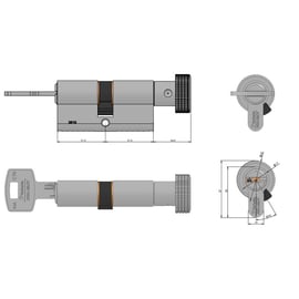 Cylindre à bouton Velix 3111 varié