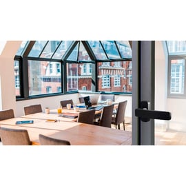 Béquille double sur rosace ovale Quad