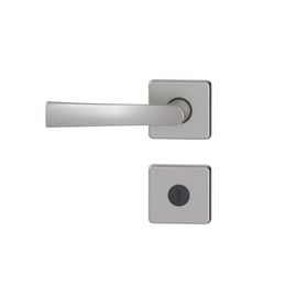 Ensemble sur rosace carrée FLEX chromé satin