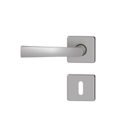 Ensemble sur rosace carrée FLEX chromé satin