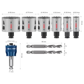 Scie trépan PRO POWER CHANGE MULTIMAT 22-65 coffret de 9 pièces
