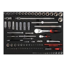 Servante SERVI-630 avec 6 tiroirs et composition de 135 outils