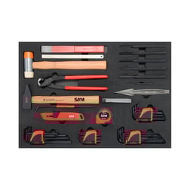 Servante SERVI-630 avec 6 tiroirs et composition de 135 outils