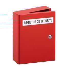 Coffret registre de sécurité époxy rouge RAL 3000