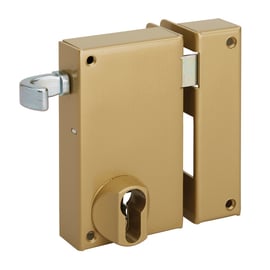 Serrure en applique verticale à tirage à profil européen