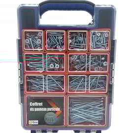 Coffret de 845 Vis panneau particule (Vis Agglo) Tête Fraisée Pozidriv® Zingué
