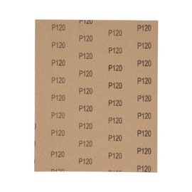 Feuille abrasive étanche - usage à sec - 230 x 280 mm - Grain 120 par 3 pièces