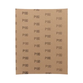 Feuille abrasive étanche - usage à sec - 230 x 280 mm - Grain 180 par 3 pièces