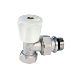 Robinet manuel de radiateur série A + joint - 1/2" - équerre