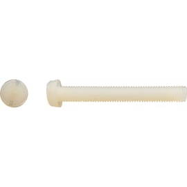Vis à métaux tête cylindrique fendue PA 6,6 naturel