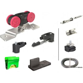 Garniture SAF Evolution avec fonction synchro pour porte coulissante de 10 à 80 kg