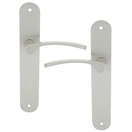 Ensemble sur grande plaque Sara nickelé mat