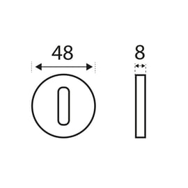 Rosace de fonction ronde Egée, Balard et Sara nickelé mat